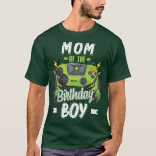 Camiseta Mãe do Jogo de Vídeo da Família Birthday Boy Match
