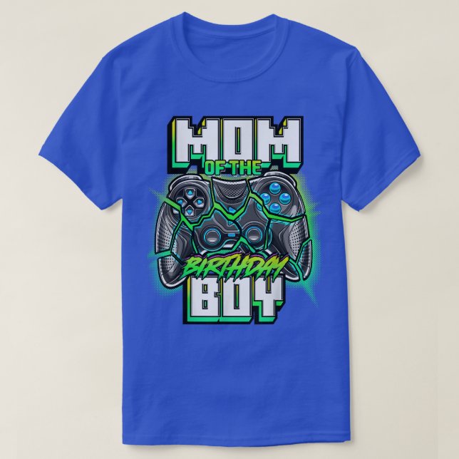 Camiseta Mãe do Jogo de Vídeo da Família de Aniversário que (Frente do Design)
