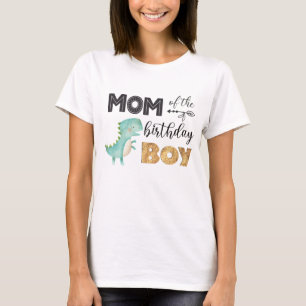 Camiseta Mãe do Jovem Dinossauro de Aniversário