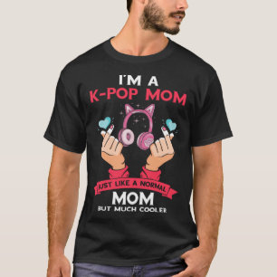 Camiseta Mãe do K-Pop Coração Coreano Música K-Pop Música C