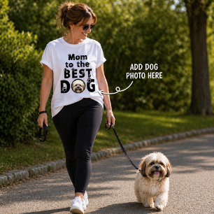 Camiseta Mãe do Melhor Cachorro Foto Personalizada
