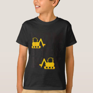 Camiseta Mãe Do Menino De Aniversário Caminhão De Escavadei