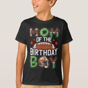 Camiseta Mãe Do Menino De Aniversário Futebol De Dia De Jog