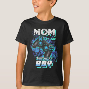 Camiseta Mãe Do Menino De Aniversário Jogo De Vídeo Combina