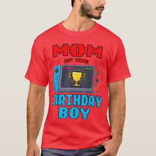 Camiseta Mãe do Menino de Aniversário Video Gamesheme Bday 