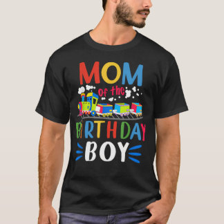 Camiseta Mãe Do Menino Do Aniversário Amante De Trem Famíli