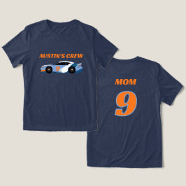 Camiseta Mãe do Menino do Aniversário Equipe de Carro de Co