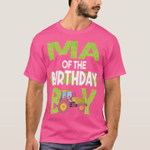 Camiseta Mãe Do Menino Do Aniversário Mamãe Família Tratore