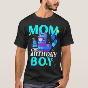 Camiseta Mãe do Menino Llama Pinata Festa de Família de Ani