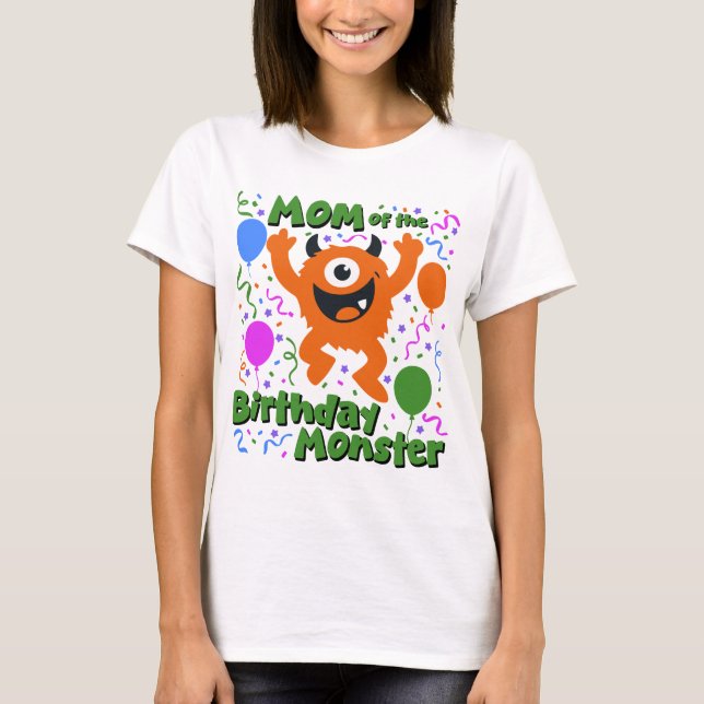 Camiseta Mãe do Monstro de Aniversário (Frente)