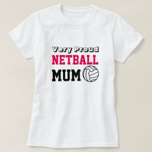 Camiseta Mãe do Netball do design da bola do divertimento