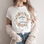 Camiseta mãe do noivo coroa floral -2<br><div class="desc">Veja mais de 100 estilos populares de roupa de casamento da Coleção de Roupa de Casamento do meu compro!</div>