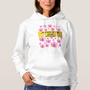 Camiseta Mãe do Noivo Personalizável Flor Dourada e Rosa