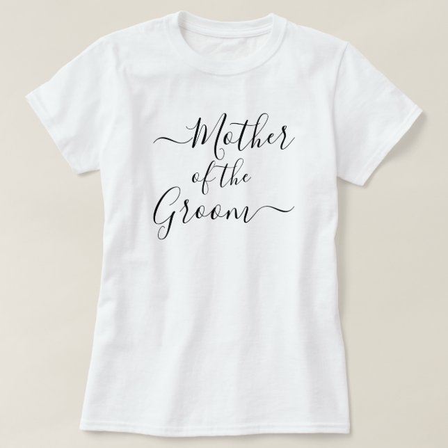 Camiseta Mãe do Noivo script moderno (Frente do Design)