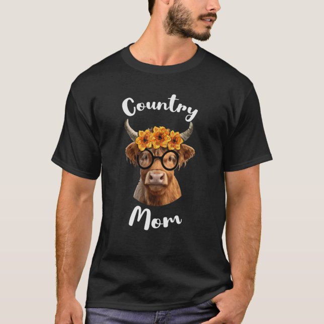 Camiseta Mãe do País para a Fazenda ou mãe de vaca de um Pa (Frente)