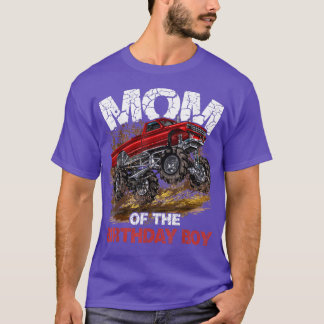 Camiseta Mãe Do Rapaz De Aniversário Monstro Engraçado Lega