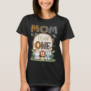 Camiseta Mãe do Selvagem Primeiro Aniversário Safari Flores