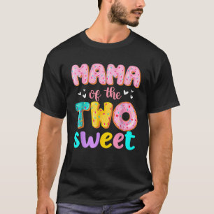 Camiseta Mãe Do Tema Da Família Aniversário Da Rosquinha Do
