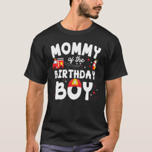Camiseta Mãe Do Tema Do Bombeiro Aniversário