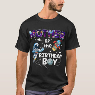 Camiseta Mãe Do Tema Espacial Do Astronauta De Aniversário