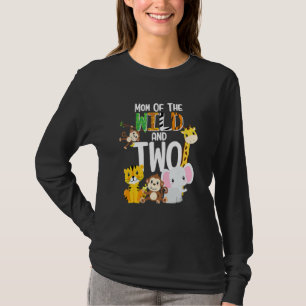 Camiseta Mãe Do Tema Selvagem E Dois Zoológicos, Aniversári