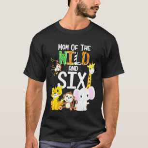 Camiseta Mãe Do Tema Selvagem E Seis Zoológicos, Aniversári