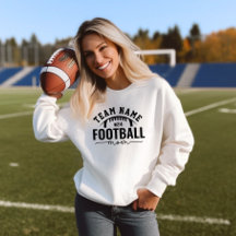 Mãe do time de futebol branco e preto personalizad