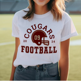 Camiseta Mãe do Time de Futebol Marrom da Universidade
