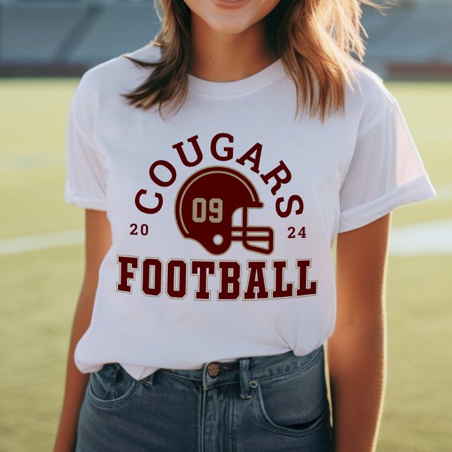 Camiseta Mãe do Time de Futebol Marrom da Universidade (Criador carregado)