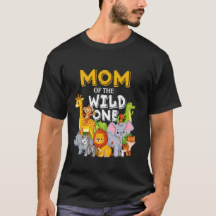 Camiseta Mãe do Um Selvagem Safari de Aniversário do Zoológ