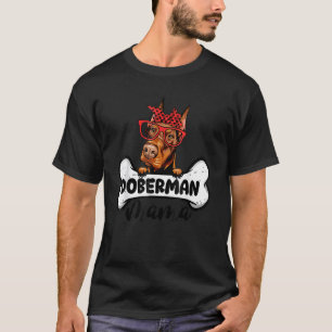 Camiseta Mãe Doberman Cachorro Fofo Dobie Mãe Doberman