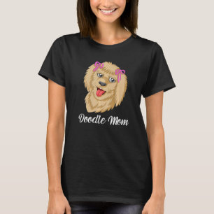 Camiseta Mãe Doodle Engraçado E Fofo Goldendoodle Para Moti