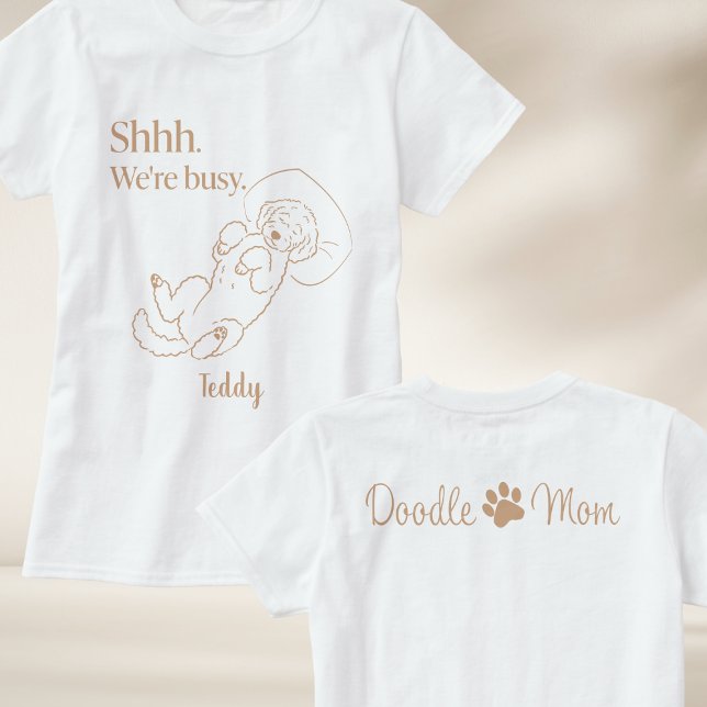 Camiseta Mãe Doodle Personalizada para Dormir Nome (Criador carregado)