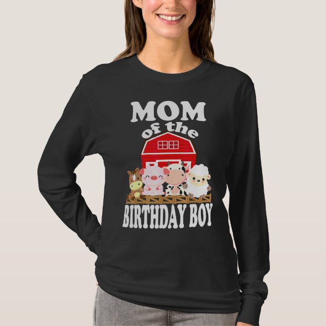 Camiseta Mãe Dos Bichos De Criança De Aniversário Parte Do  (Frente)