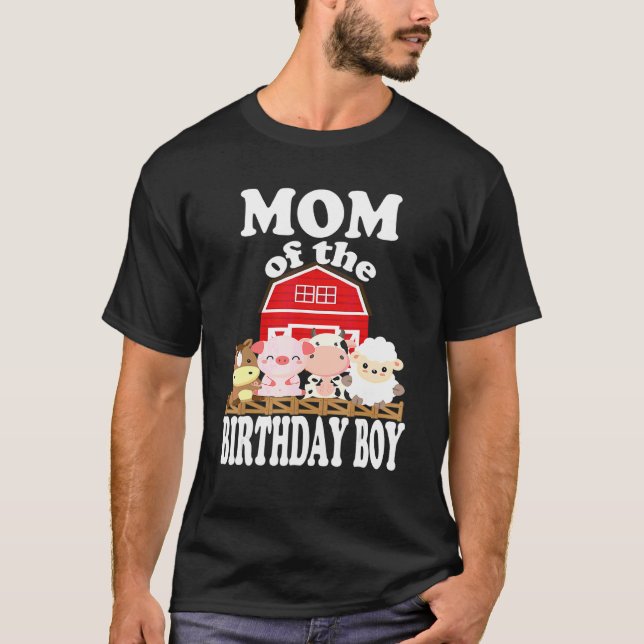 Camiseta Mãe Dos Bichos De Criança De Aniversário Parte Do  (Frente)