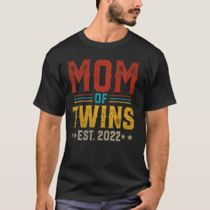 Camiseta Mãe Dos Gêmeos 2022 Retro Vintage Twin Baby Anunci