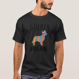 Camiseta Mãe Dourada Cachorro Bonito Mãe Cachorro Retriever