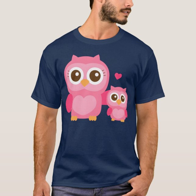 Camiseta Mãe e amigos da filha da coruja (Frente)