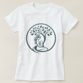 Camiseta Mãe e Árvore Bebê Simples Nascimento Silhueta, Pre