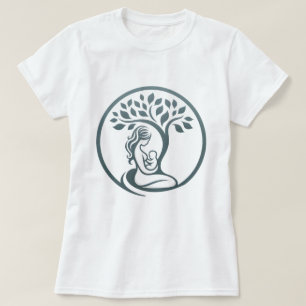Camiseta Mãe e Árvore Bebê Simples Nascimento Silhueta, Pre