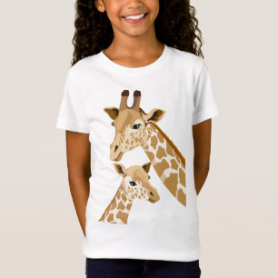 Camiseta Mãe e Bebê Girafas Crianças T Shirts