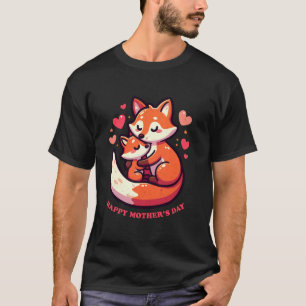Camiseta Mãe E Bebê Raposa Feliz Dia Das Mães Mamãe Esposa