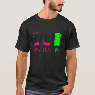 Camiseta Mãe E Bebê Vazios Do Pai Da Bateria