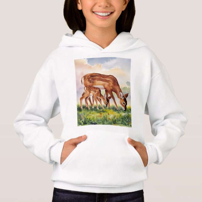 Camiseta Mãe e Bebê Veado Pintados (Frente)