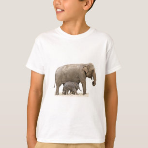 Camiseta Mãe e Elefante Bebê