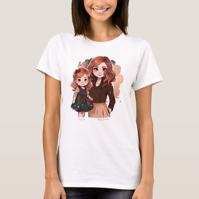 Camiseta Mãe e Filha Adoráveis (2) (Frente)