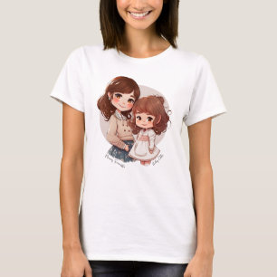 Camiseta Mãe e filha adoráveis personalizadas (2)