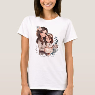 Camiseta Mãe e filha adoráveis personalizadas (3)