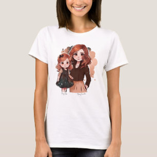 Camiseta Mãe e filha adoráveis personalizadas (4)