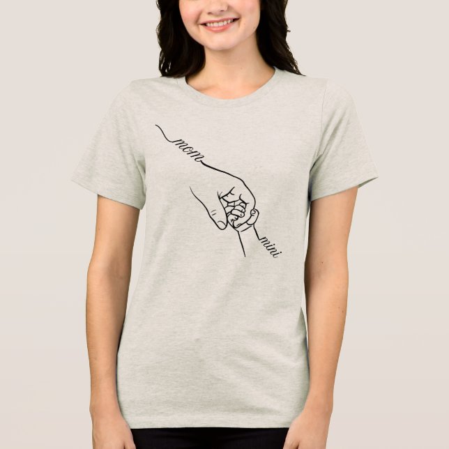 Camiseta mãe e filha amor fofo (Frente)